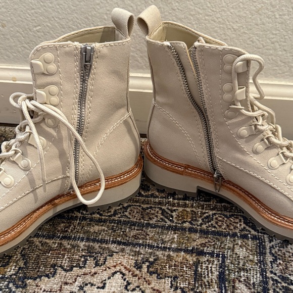 Dolce Vita Whitny Women's Off-White Lace-Up Boots - Picture 3 of 6